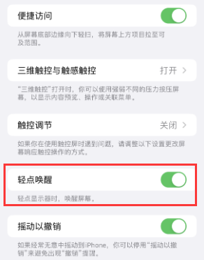 宁城苹果授权维修站分享iPhone轻点无法唤醒怎么办 