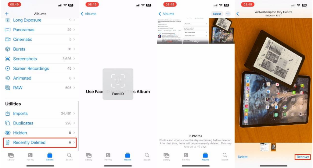 宁城苹果14维修分享 iPhone14 上恢复已删除的照片 
