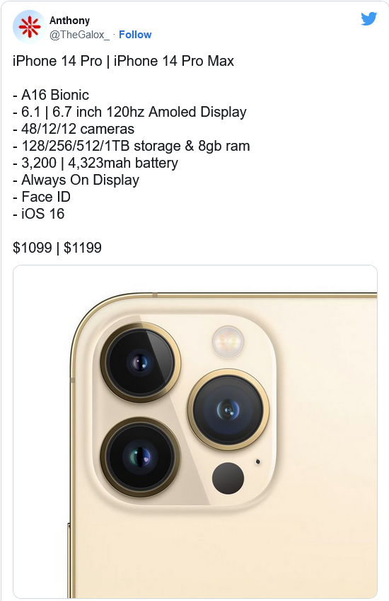 宁城苹果14维修分享iPhone 14全系涨价 
